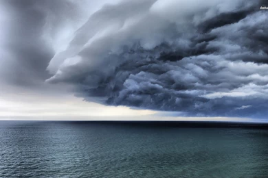 Ocean Storm Clouds   Wallpaper.