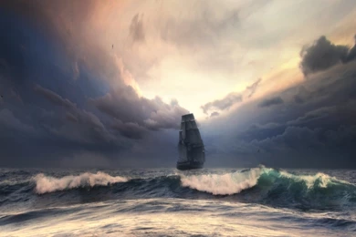 Dark Ocean Storm Waves High Resolution Wallpapers