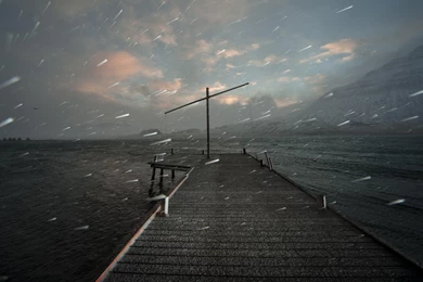 River Timelapse Trees Rocks Stones Winter Snow Storm Ocean Sea ...