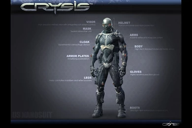 Crysis 2 Nanosuit Anatomy Widescreen Hd Wallpapers