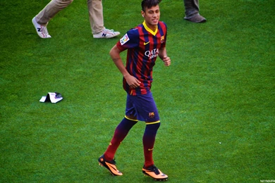 Neymar On Football Field   Neymar Wallpapers