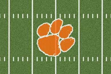 Wallpapers Football Field Clemson Logo On Hd 1366x768