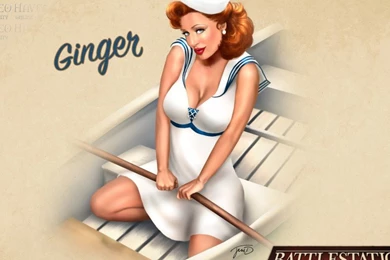 Ginger Retro Pin Up Girl   Ginger Retro Pin Up Girl Wallpapers