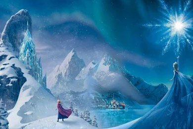 A 1080p Wallpapers Combining The Two French 'Frozen' Posters : Disney
