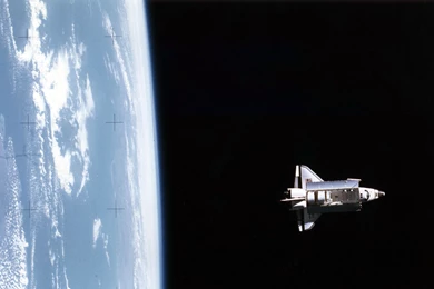 Outer Space Shuttle Orbit Planet Earth