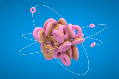 Glazed Doughnut Atom, Donut, 3d, 1920x1080 HD Wallpapers And FREE ...