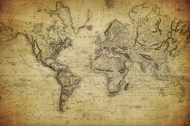 Antique Aged Map Wallpapers Wall Mural