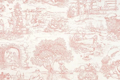 LCF24535F Child's Garden Toile Pink By Ralph Lauren