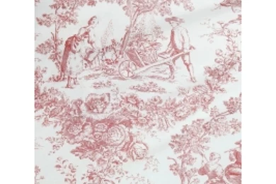 Pink Toile De Jouy Fabric By The Metre