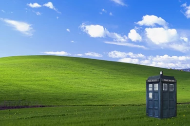 Doctor Who Tardis Windows XP Bliss Hill Wallpapers