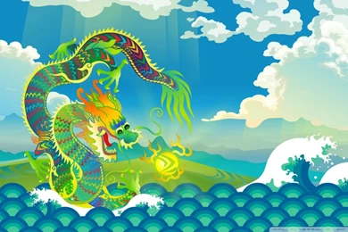Mythical Chinese Water Dragon HD Desktop Wallpapers : High ...