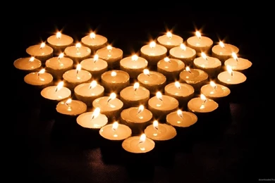 Download 1920x1080 Candle Light Heart Wallpapers