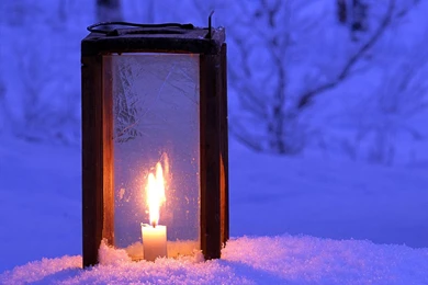 Snowy Night By Candlelight Wallpapers HD, HD Desktop Wallpapers