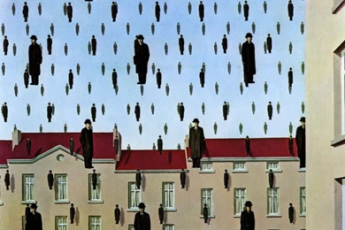 Wallpapers Surrealism Keywords Golconda Rene Magritte Painting S ...