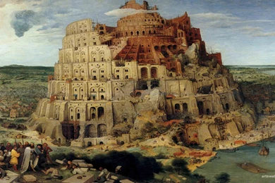 Wallpapers Rene Magritte Tower Of Babel Art Paintings Fine ...