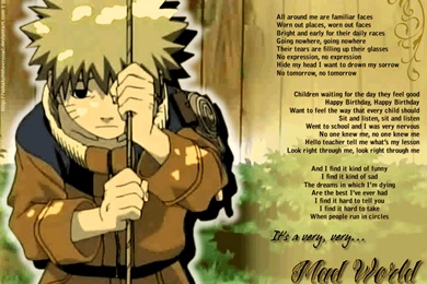 Naruto    'Mad World' By SabakuNoHeeromai On DeviantArt