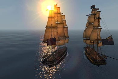 USS Constitution Vs. British Frigate Image   Pirates Of The ...