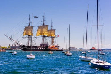 USS Constitution Sails In Boston Harbor For The Last Time Until ...