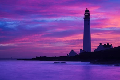 Sunsets: Lighthouse Sunset Purple Oceans Sky Sunsets Pink Sea ...