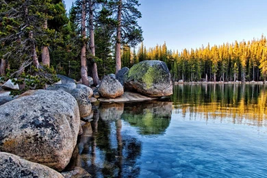 1920x1080 Lake Rocks Trees Nice Yosemite Desktop PC And Mac Wallpapers