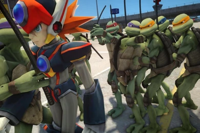 TEENAGE MUTANT NINJA TURTLE ARMY VS MEGAMAN X8   EPIC BATTLE   YouTube