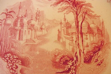 Wonderful Old English Pink / Red Transferware ~ “SIAM” Pattern ~ J ...