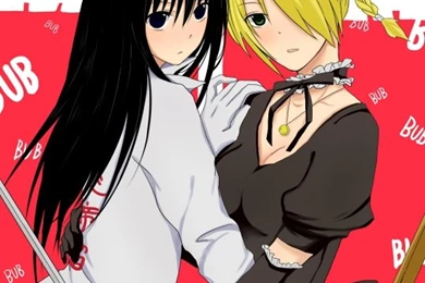 Download Wallpapers 540x960 Beelzebub, Girl, Umbrella, Hug ...