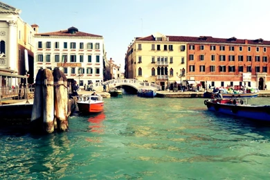 Europe Venice Boats Buildings Cityscapes Wallpapers