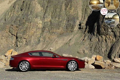2010 Aston Martin Rapide Magma Red   Side View