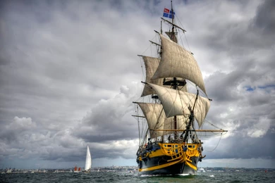 Wallpapers Ships Sailing Sky Clouds Image