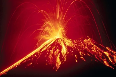 Download Wallpapers 3840x2160 Volcano, Eruption, Lava, Fountain 4K ...