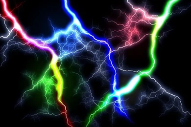 Colourful Lightning Striking Black Backgrounds 3d Wallpapers
