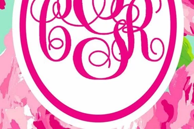 Monogrammed Lilly Pulitzer iPhone Wallpapers