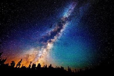 Milky Way Galaxy And The Andromeda Galaxy   Wallpaper.