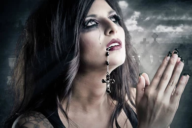 Women Dark Gothic Mood Sad Sorrow Cross Pray Death Wallpapers ...