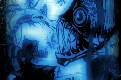 Water,blue Water Blue Ocean Seas Monsters Diver Fish Nightmare ...