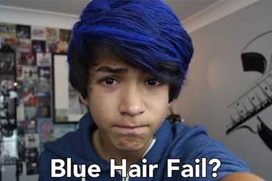Blue Hair Color Hair Fail One Side Smart Cute Boy Wallpapers ...