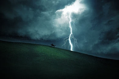 Riding On The Hill In A Thunderstorm Wallpapers » WallDevil   Best ...