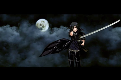 Wallpapers Katana Clouds Night Moon Men Swords Cloud Sword Man ...
