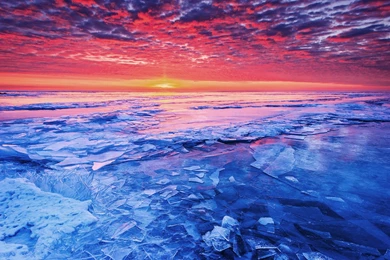 Freezing Weather Sunset Wallpapers