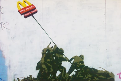 Banksy graffiti iwo jima mcdonalds.jpg