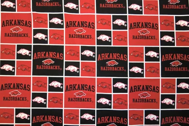 Arkansas Razorbacks Cotton Print Foust Textiles Inc