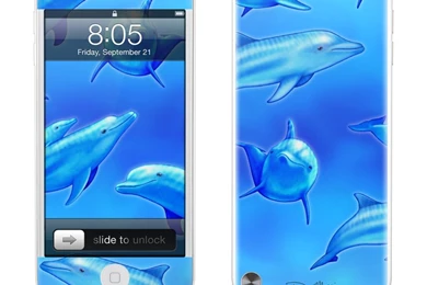 IPod Touch 5G Skin Swimming Dolphins By Dan Morris
