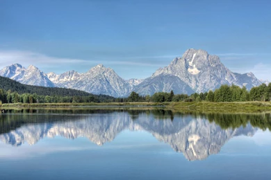 GRAND TETONS HORSESHOE BEND LOOKOUT WALLPAPER   (
