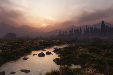 Wallpaper, Winter, Mountain, Landscape (