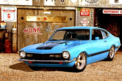 White 1972 Ford Maverick   Image