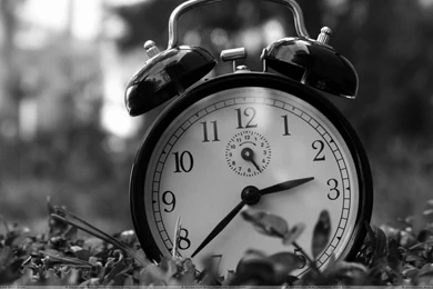 Black N White Clock Closeup Wallpapers