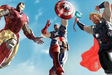 The Avengers   Iron Man, Captain America And Thor HD Desktop ...