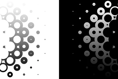 Black White Circles Monochrome Modern Wallpapers