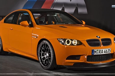 2010 BMW M3 GTS Front Pose In Orange Color Wallpapers